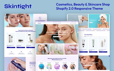 Skintight – Szépség-, kozmetikai és bőrápoló bolt, többcélú Shopify 2.0 reszponzív téma