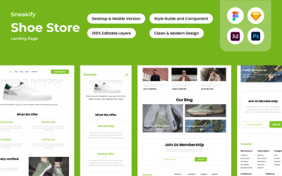 Sneakify - Landingpage für Schuhgeschäfte V1