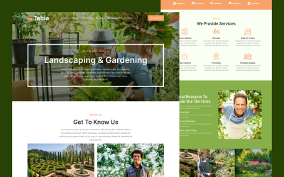 Tabia - Landscaping &amp;amp; Gardening Elementor Kit Landing Page Template