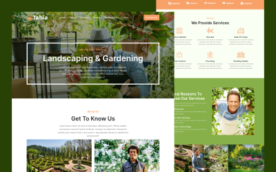 Tabia - Plantilla de página de destino del kit Elementor de paisajismo y jardinería