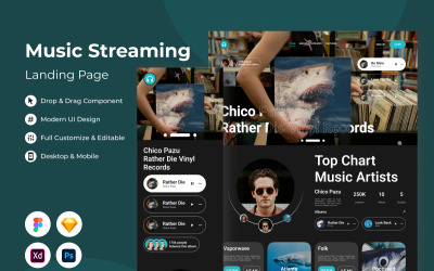 TempoTopia - Music Streaming Landing Page V2