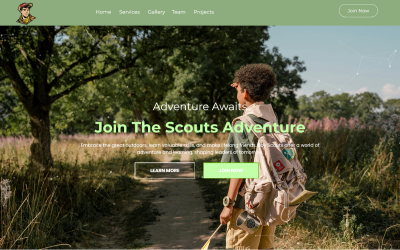TishBoyScoutHTML – HTML-шаблон бойскаутів