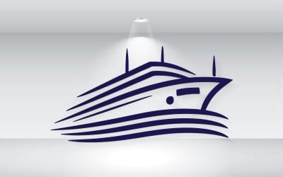 Vector de plantilla de logotipo de empresa de envío simple