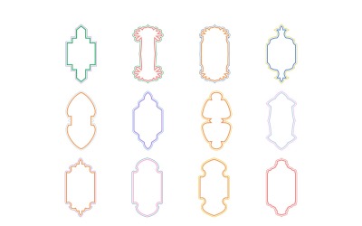 Islamitische verticale Frame Design dubbele lijnen Set 12 - 4
