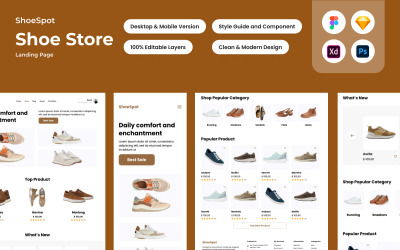 ShoeSpot - Pagina di destinazione del negozio di scarpe V2
