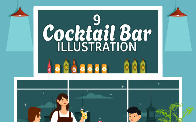 9 Cocktailbar Illustration