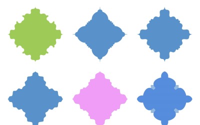 Set di glifi con disegno emblema islamico 6 - 11