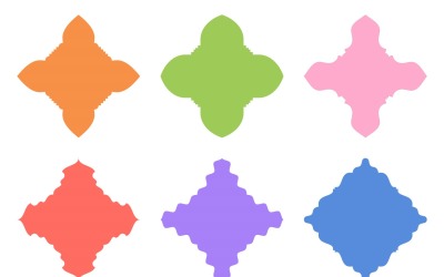 Set di glifi con disegno emblema islamico 6 - 16