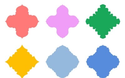 Set di glifi con disegno emblema islamico 6 - 18