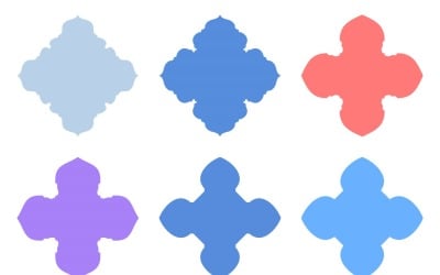 Set di glifi con disegno emblema islamico 6 - 19