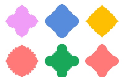 Set di glifi con disegno emblema islamico 6 - 32