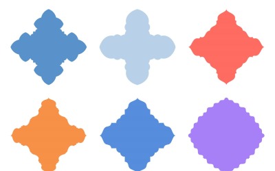Conjunto de glifos de design de emblema islâmico 6 - 3