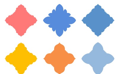 Conjunto de glifos de diseño de emblema islámico 6 - 6
