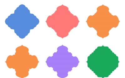 Set di glifi con disegno emblema islamico 6 - 7