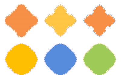 Islamic Emblem Design Glyph with outline Set 6 - 17