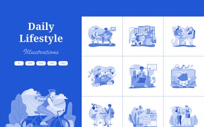 M507_ Daily Lifestyle Illustration Pack 4