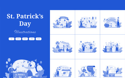 M512_ Pack d&amp;#39;illustrations de la Saint-Patrick 1
