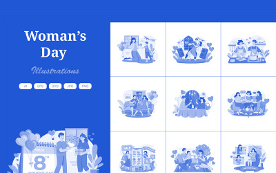 M546_ Woman’s Day Illustration Pack 2