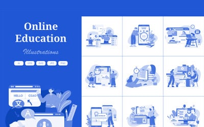 M551_ Pakiet ilustracji do edukacji online, 3