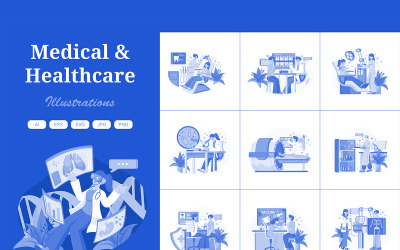 M556_ Medizinische und Gesundheitsillustrationen
