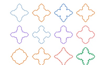 Set di linee in grassetto con design emblema islamico 12 - 17