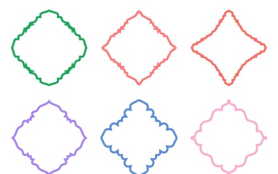 Conjunto de linhas em negrito com design de emblema islâmico 6 - 5