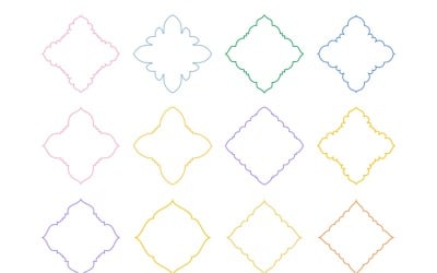 Islamic Emblem Design Thin Line Set 12 - 6