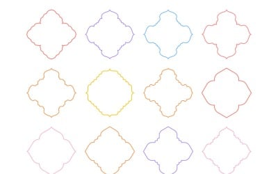 Islamic Emblem Design Thin Line Set 12 - 7