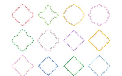Islamic Emblem Design double lines Set 12 - 12