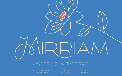 Mirriam - Modern dun lettertype