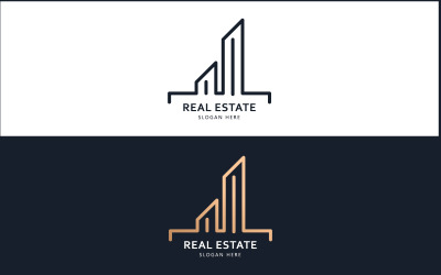 Real estate logo and icon design concept V2