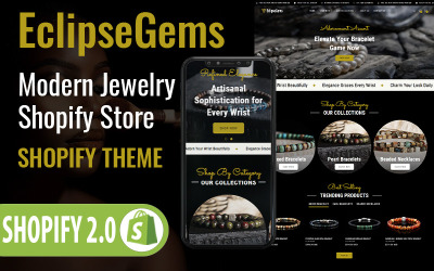 EclipseGems - адаптивна ювелірна крамниця Shopify Theme OS 2.0