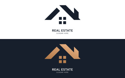 Logo immobiliare e concetto di design delle icone V3