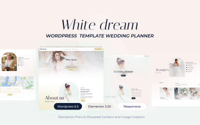 Modelli WordPress per wedding planner da sogno bianco