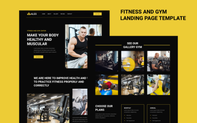 Шаблон цільової сторінки Ales - Fitness &amp;amp; Gym Elementor Kit