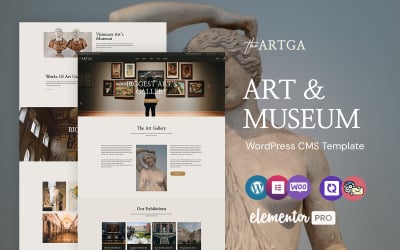 Theartga - galeria sztuki i muzeum Motyw WordPress Elementor