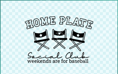 Home Plate Social Club SVG/PNG, weekends zijn voor honkbal, honkbal moeder digitale download