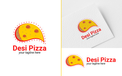 Kreativ pizzalogotypdesign