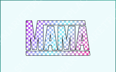 Retro Checkered Mama PNG, Distressed Mom T-Shirt Design, Sublimation Mother&#039;s Day Gift
