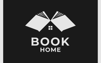 Buchbibliothek Dach Home Logo