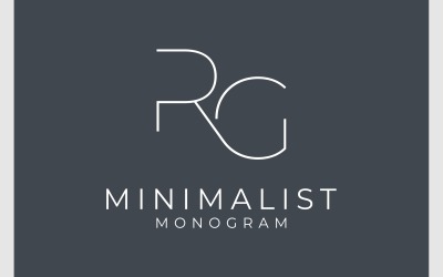 Buchstabe RG Initialen Minimalistisches Logo