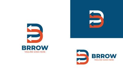 Conception de modèle de logo de flèche B