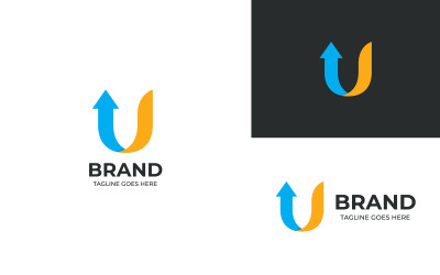 Designvorlage für Logo mit U-Pfeil