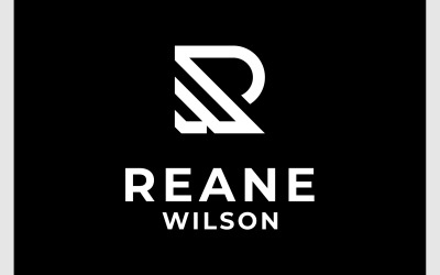 Letter R W Initials Monogram Logo