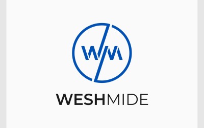 Lettera WM iniziali logo circolare