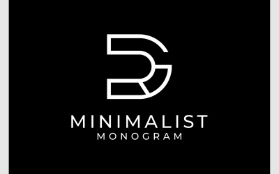 Litera DGR Inicjały Minimalistyczne logo