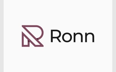 Logotipo Geométrico Minimalista Letra R