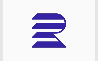 Logotipo moderno abstracto de la letra R