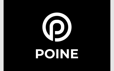 Logotipo Simple Del Círculo De La Letra P