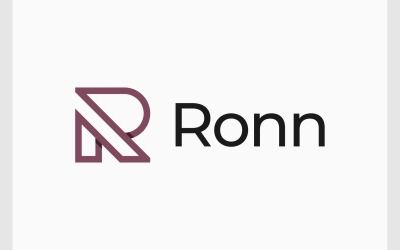 Minimalistyczne geometryczne logo litery R